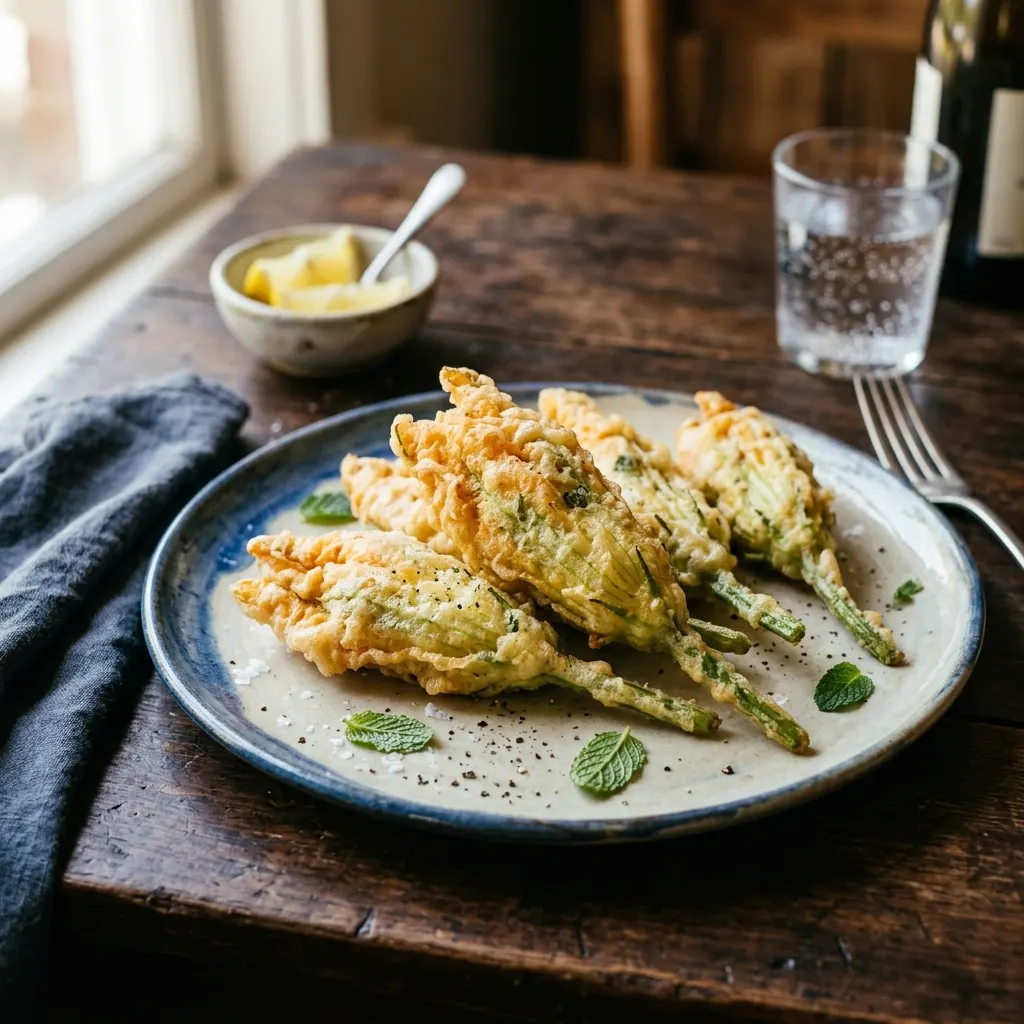 Fiori di zucca ripieni