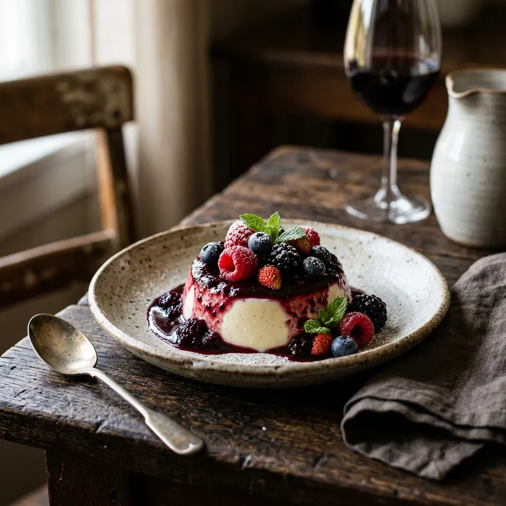 Panna cotta ai frutti di bosco